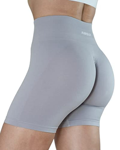 Image of AUROLA Intensify Workout Shorts for Women Seamless Scrunch Short Gym Yoga Running Sport Active Exercise Fitness Shorts Dark Olive