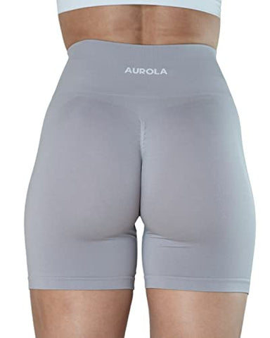 AUROLA Intensify Workout Shorts for Women Seamless Scrunch Short Gym Yoga Running Sport Active Exercise Fitness Shorts Dark Olive