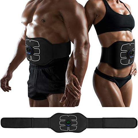 Image of MarCoolTrip MZ ABS Stimulator,Ab Machine,Abdominal Toning Belt Workout Portable Ab Stimulator Home Office Fitness Workout Equipment for Abdomen Black