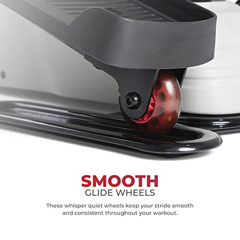 Image of Sunny Health & Fitness Fully Assembled Magnetic Under Desk Elliptical Peddler, Portable Foot & Leg Pedal Exerciser(White) - SF-E3872
