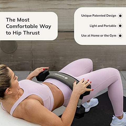 Image of Bellabooty Exercise Hip Thrust Belt, Easy to Use with Dumbbells, Kettlebells, or Plates, Slip-Resistant Padding that Protects Your Hips for the Gym, Home Workouts, or On the Go