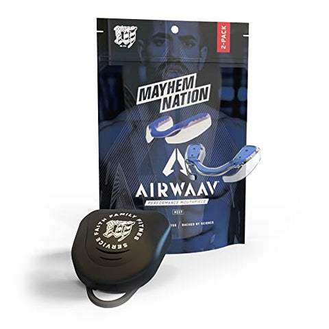 Image of AIRWAAV HIIT Performance Mouthpiece - Mayhem Edition (2-Pack) - for Improved Endurance, Strength, and Recovery Time, Made in The USA