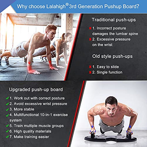 Image of Ultimate Push Up board, Portable at Home Gym, Strength Training equipment for Men, Home Workout Equipment with 15 Gym Accessories, Foldable Pushup bar with Resistance band, Pilates Bar, Jump rope